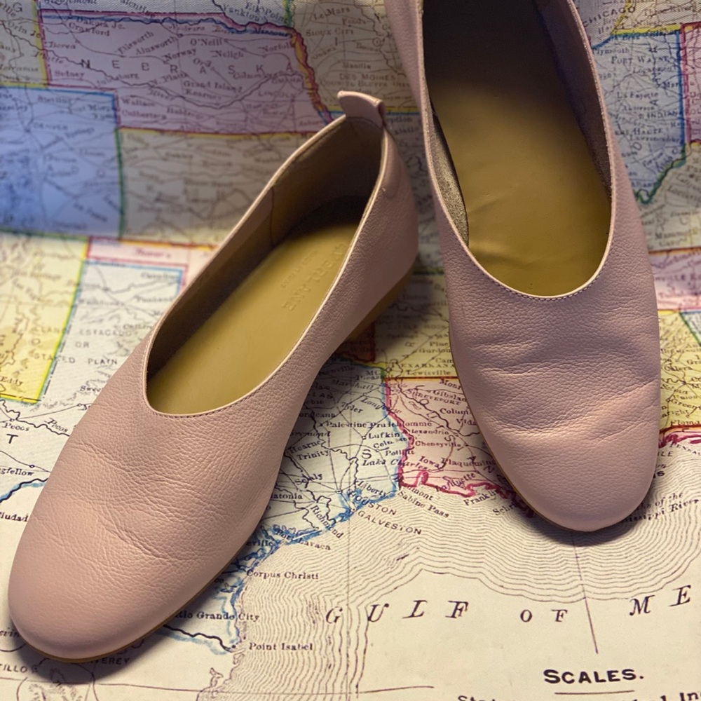 Everlane Blush Pink Italian leather day flat
